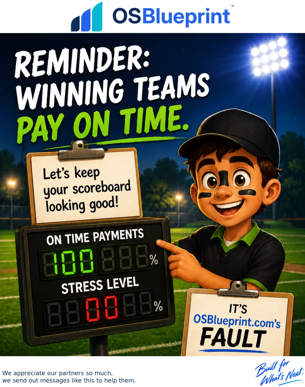 Winning teams pay on time — OSBlueprint