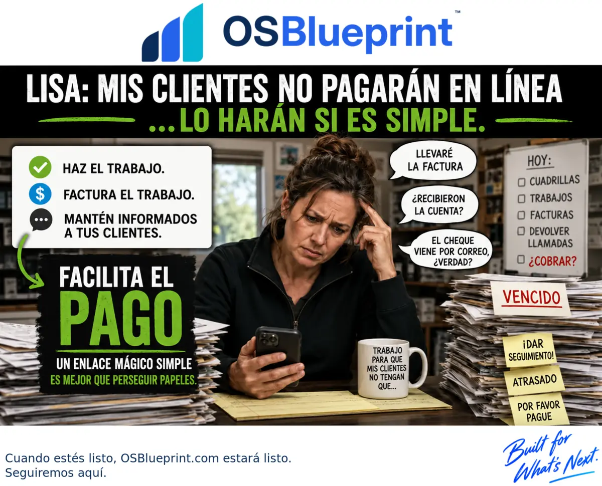Mis clientes no pagarán en línea. — OSBlueprint