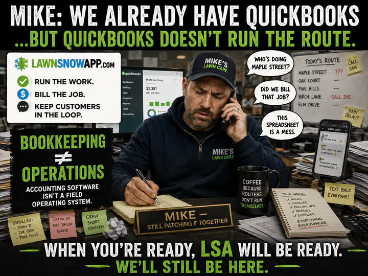 OSBlueprint illustration for the common objection: We Use QuickBooks.