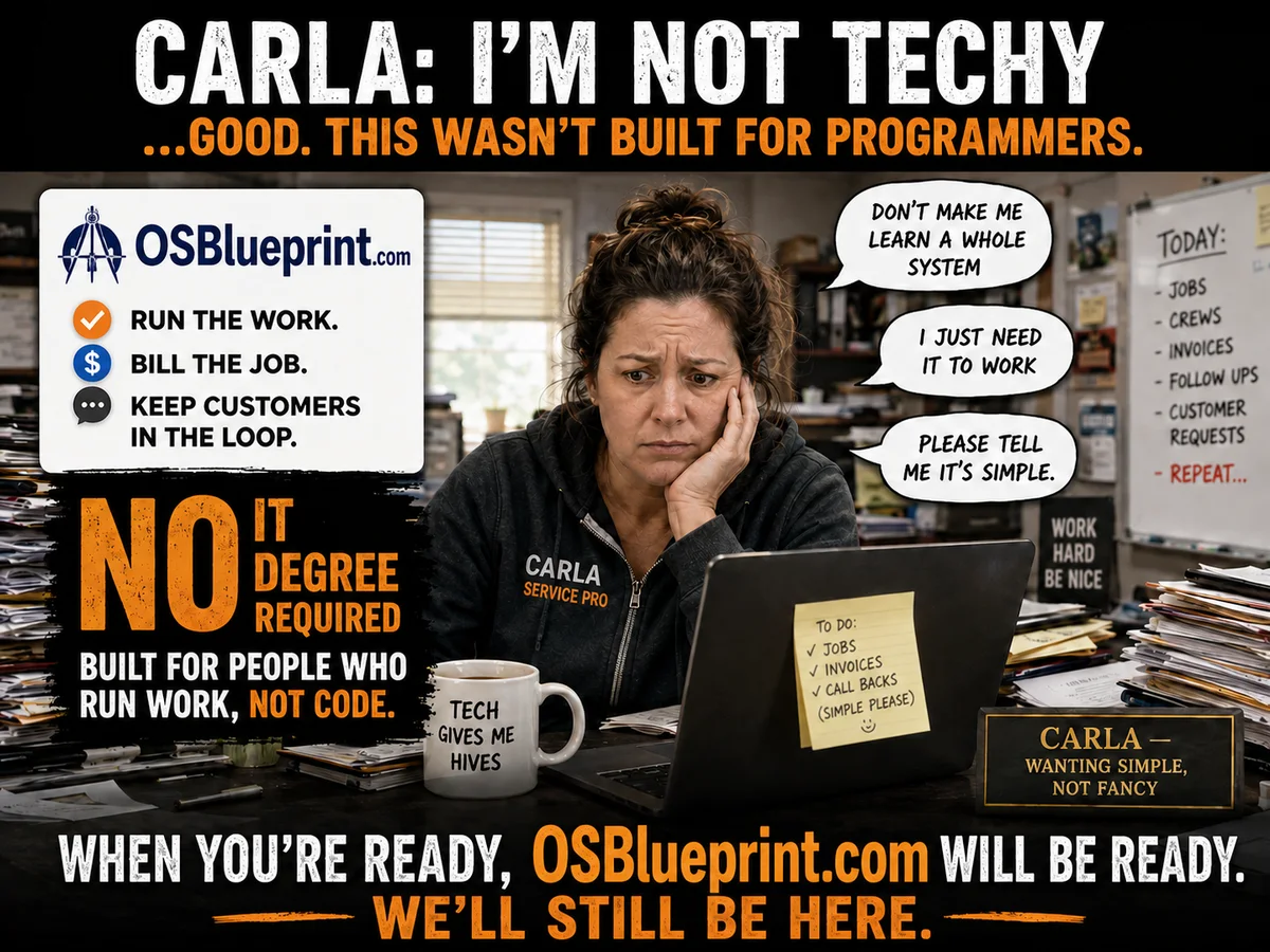 OSBlueprint.com illustrated communication: I'm not techy