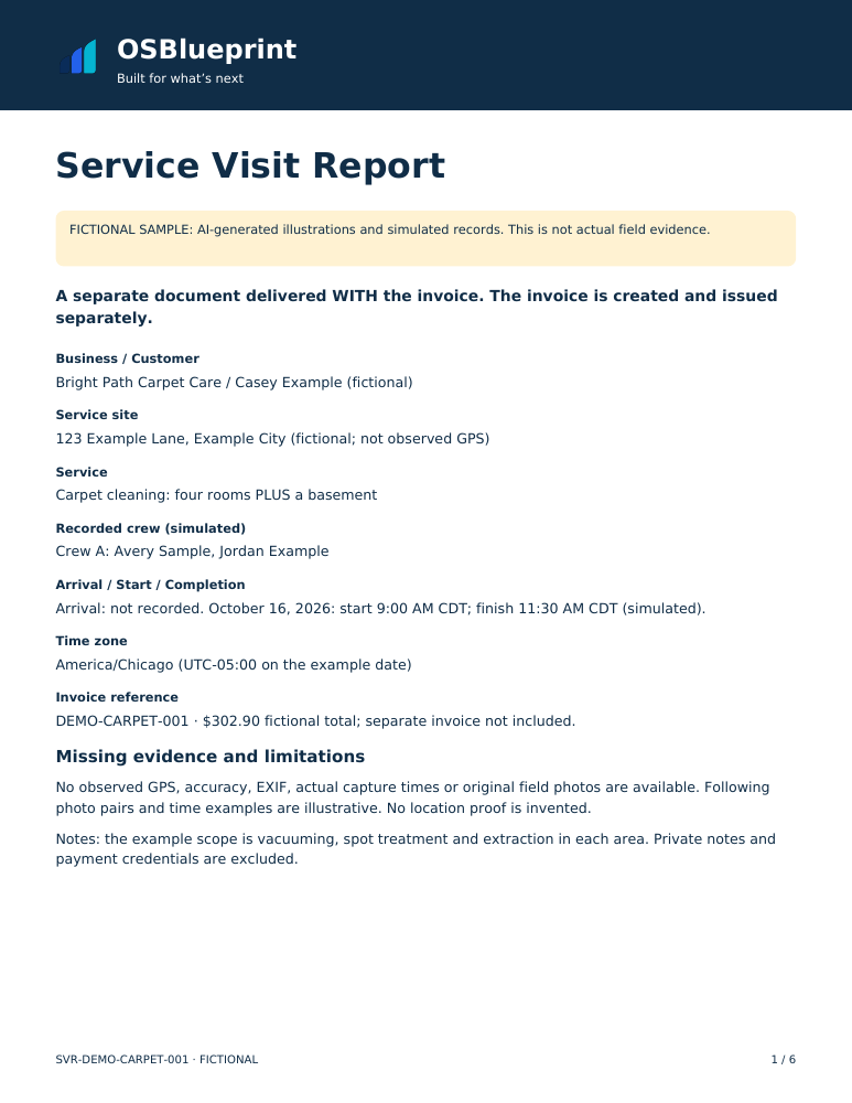A professional record your customer can keep.